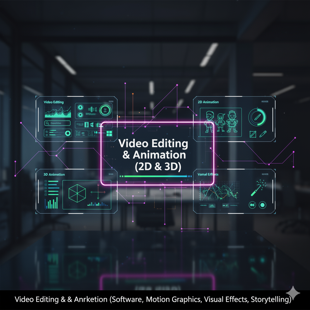Video Editing & Animation (2D & 3D)