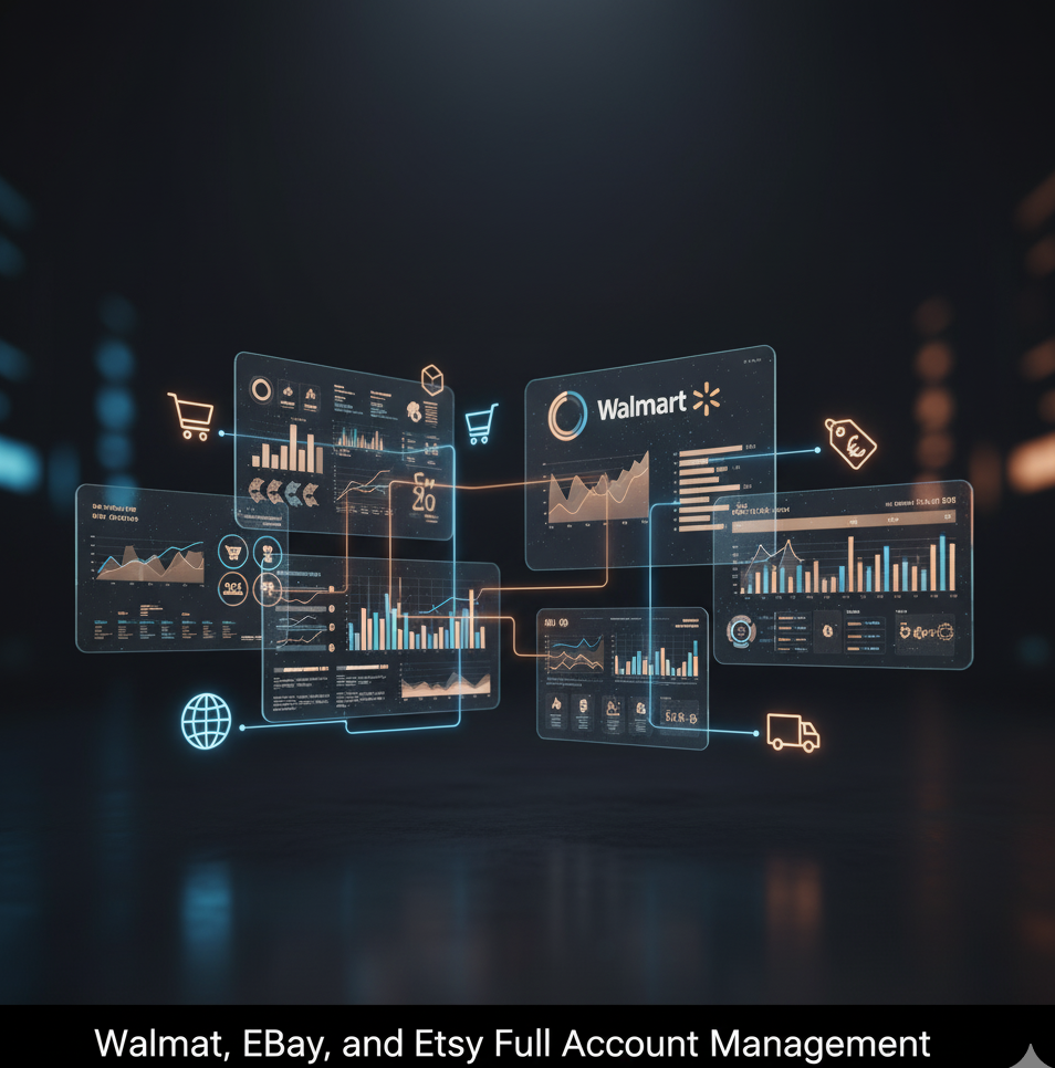 Walmart, eBay, and Etsy Full Account Management